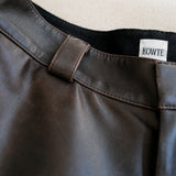 LAMB VEGETABLE LEATHER UNEVEN DYEING SHORTS