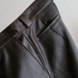 LAMB VEGETABLE LEATHER UNEVEN DYEING SHORTS