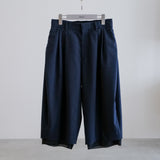 SUPER EXTRA FINE WORSTED & SILK SHEER VOILE MIDDLE LENGTH TROUSERS