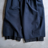 SUPER EXTRA FINE WORSTED & SILK SHEER VOILE MIDDLE LENGTH TROUSERS