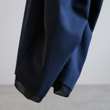 SUPER EXTRA FINE WORSTED & SILK SHEER VOILE MIDDLE LENGTH TROUSERS