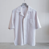 COTTON LINEN BOILE PIECE DYED OPEN COLLAR SHIRTS