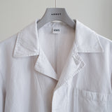 COTTON LINEN BOILE PIECE DYED OPEN COLLAR SHIRTS