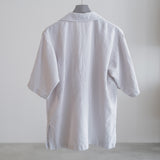 COTTON LINEN BOILE PIECE DYED OPEN COLLAR SHIRTS