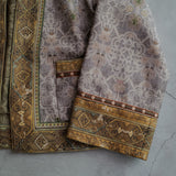 MOSS JACQUARD TASAR SILK CARDIGAN
