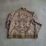 MOSS JACQUARD TASAR SILK CARDIGAN