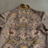 MOSS JACQUARD TASAR SILK CARDIGAN