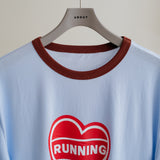 RINGER TEE RUNNING HEART
