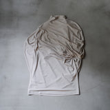 EXTRA FINE WOOL JERSEY DRAPED TOPS