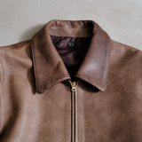 ZIP UP LEATHER JACKET