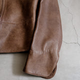 ZIP UP LEATHER JACKET