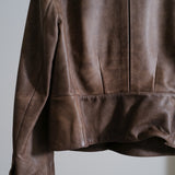 ZIP UP LEATHER JACKET