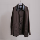 OVERSIZED BLOUSON WITH LEATHER PATCH
