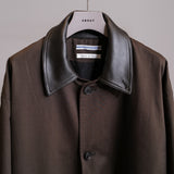 OVERSIZED BLOUSON WITH LEATHER PATCH