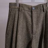 DOUBLE PLEATED WIDE PANTS