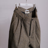DOUBLE PLEATED WIDE PANTS