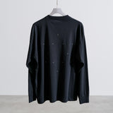 COTTON CASHMERE EMBROIDERY LONG SLEEVE T-SHIRT