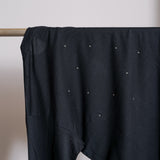 COTTON CASHMERE EMBROIDERY LONG SLEEVE T-SHIRT
