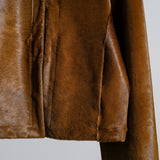BABY CALF COLLARLESS JACKET
