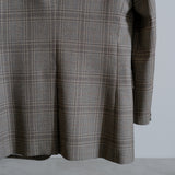 SUPER130'S GLENCHECK PEAKED LAPEL TAILORD JACKET