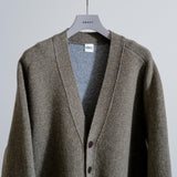 ITALIAN YARN IRISH CASHMERE MELANGE V NECK CARDIGAN