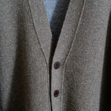 ITALIAN YARN IRISH CASHMERE MELANGE V NECK CARDIGAN