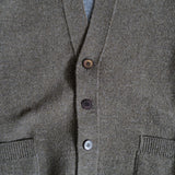 ITALIAN YARN IRISH CASHMERE MELANGE V NECK CARDIGAN