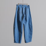 SEA ISLAND COTTON DENIM LOW CURVY PANTS
