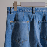 SEA ISLAND COTTON DENIM LOW CURVY PANTS