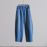 SEA ISLAND COTTON DENIM LOW CURVY PANTS
