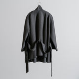 EXTRA FINE WOOL REVER SHOULDER PADDED COAT