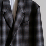 ITALIAN FABRIC OMBRE CHECK TAILORED COAT
