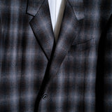 ITALIAN FABRIC OMBRE CHECK TAILORED COAT