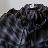 ITALIAN FABRIC OMBRE CHECK RELAXING PANTS