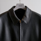 CALF SKIN ZIP SHORT JACKET