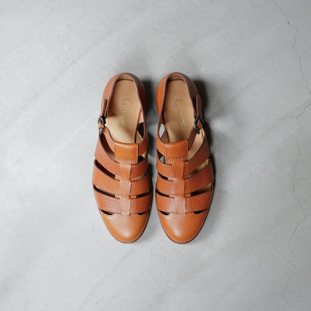 靴 F.LLI Giacometti SHRINK GURKHA SANDAL 38 DSC00371-3.jpg