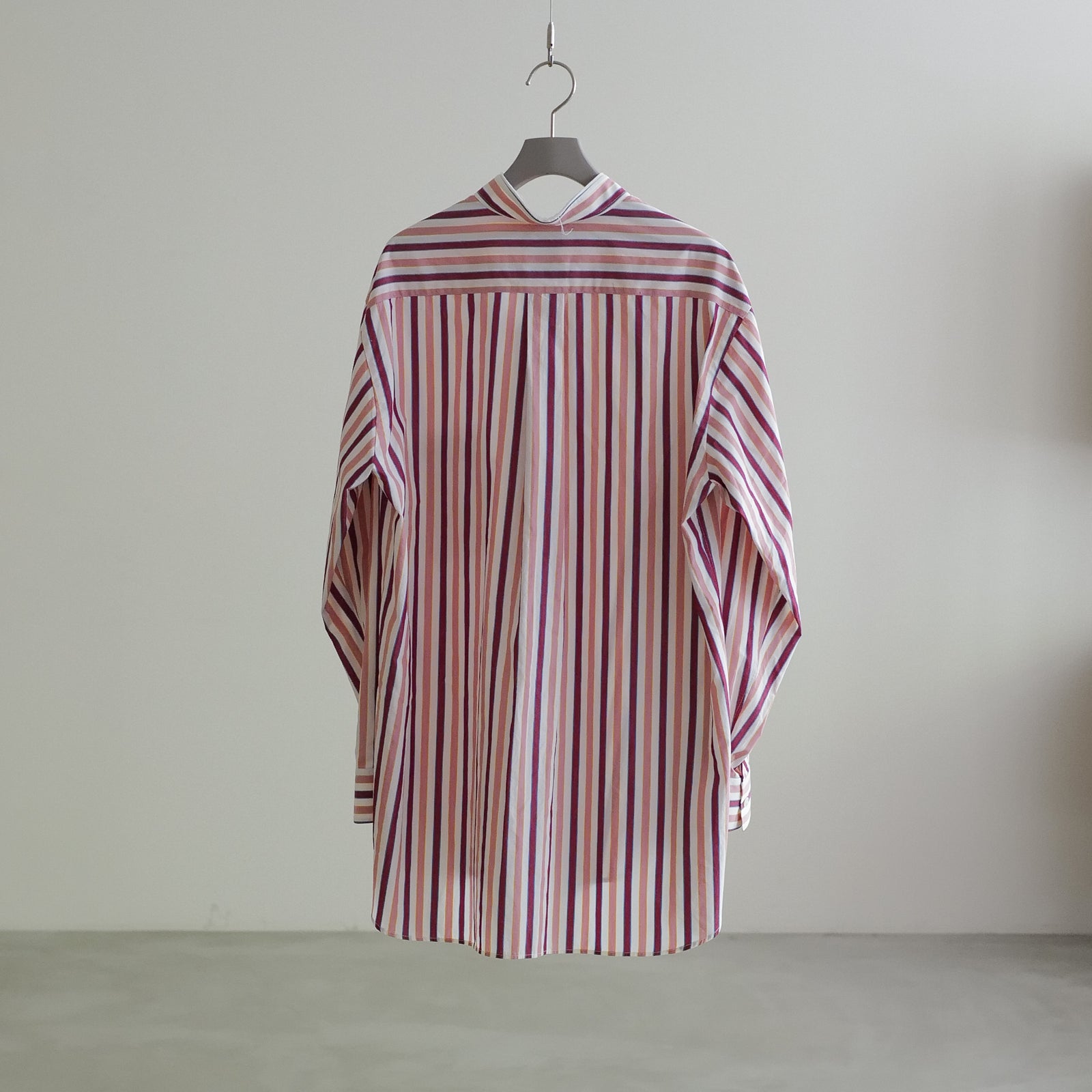 SALVATORE PICCOLO×CRISTASEYA MAO SHIRT W/FRINGED COLLAR PINK – ABOUT